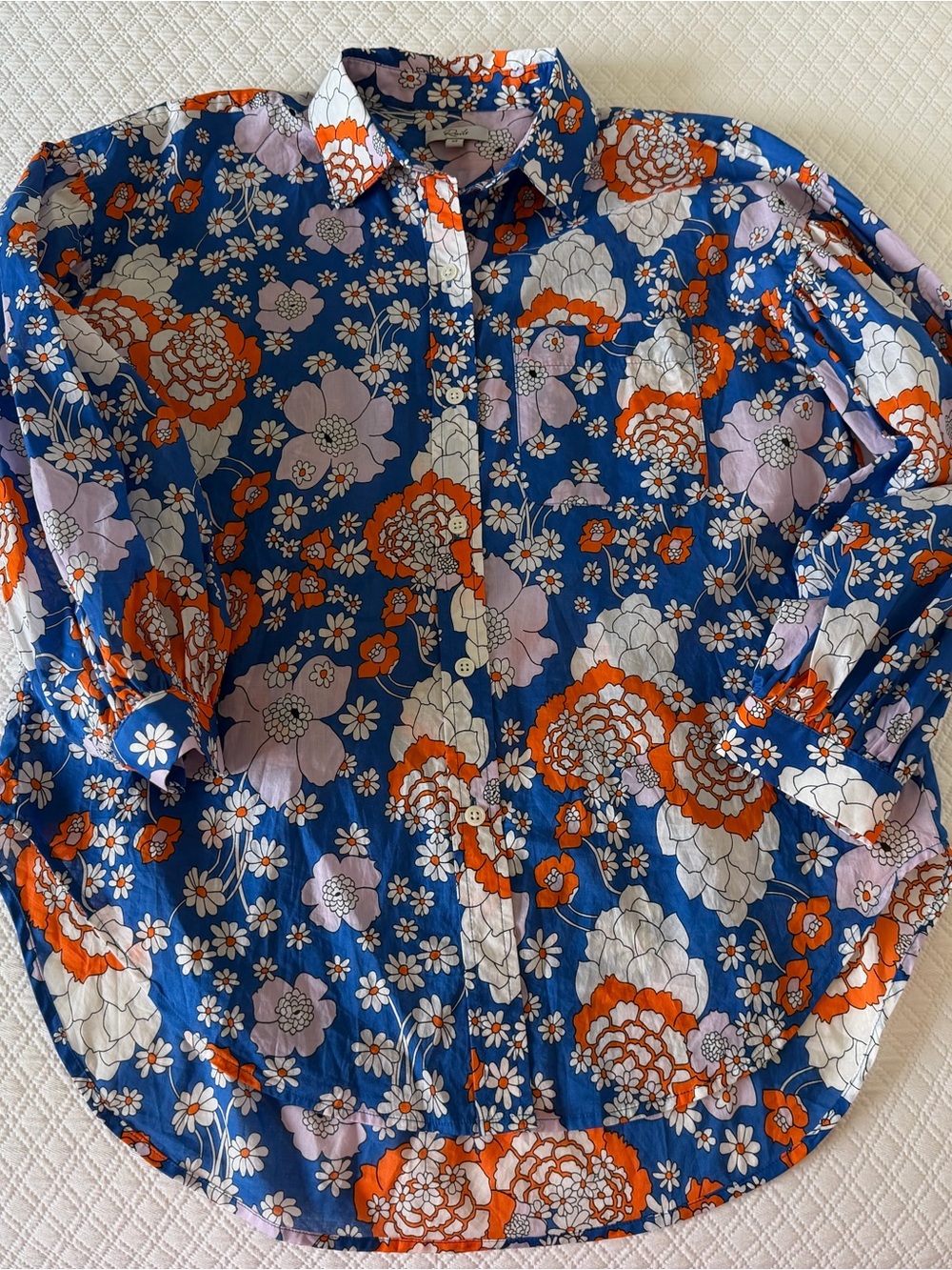 Rails Blue Floral Button-Up Shirt